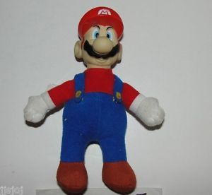 Super Mario Brothers Wendys Mario Plush Doll Toy Nintendo 2004 Kids Meal 5" RARE