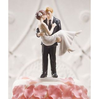 Wedding Cake Toppers Swept Up in His Arms Romantic Bride and Groom Cake Toppers