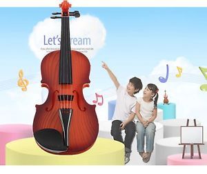 Super Cute Mini Music Light Plastic Violin for Kids Children Toy Four Strings