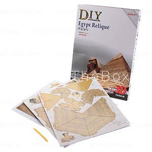 DIY 3D Puzzle Egypt Relique Toy Kid Educational Tool Game Learn Christmas Gift