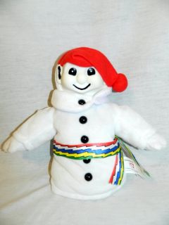 Carnaval de Quebec 11" Plush Bonhomme Hand Puppet Winter Fair Snowman Stuffed