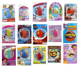 Lot 10 Licensed Characters Kids Inflatable Pool Beach Ball Party Favors Birthday