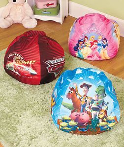 Adorable Small Kids Disney Characters Bean Bag Chairs Princess or Toy Story New