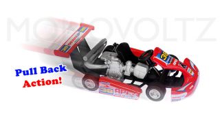 Turbo Go Kart Speed Racing Mini Cars Die Cast Pull Back Car Toy Kids Gift 4 Pack