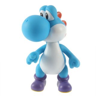 Super Mario Bros Brother Yoshi Blue PVC 5" Action Figure Toy Loose Kids Gift