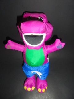 Barney Friend 11" Bath Time Water Plush Toy Doll Purple Green Dinosaur PBS Kids