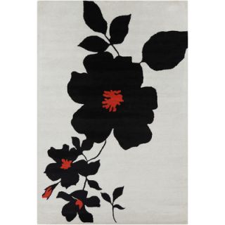 Filament Cinzia White/Black Floral Rug