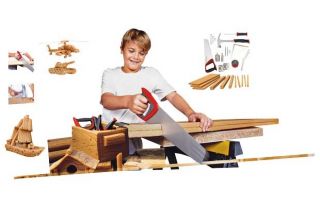 125 Pieces Real Construction Deluxe Workshop Kids Safe Wood Building Toy Jakks