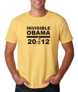 Mens Invisible Obama Chair 2012 Funny Presidential Elections Vote T Shirt Tee