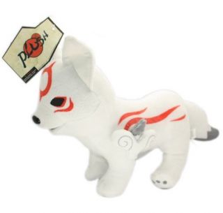 Okami Den Chibiterasu Celestial Wolf Puppy 12" Plush Toy Soft Doll Brand New