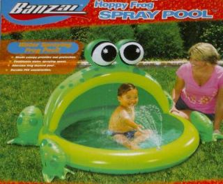 Inflatable Frog Spray Swimming Pool Kids Splash Swim