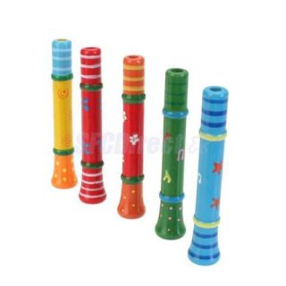 Baby Kids Early Music Oral Motor Blowing Classic Wood Speaker Whistle Puzzle Toy