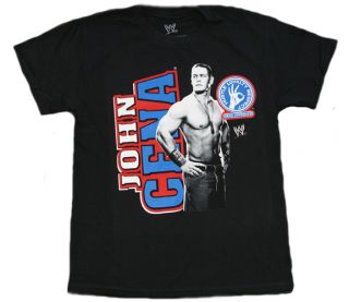 John Cena Red Black WWE Official Wrestling T Shirt Kids XLarge XL