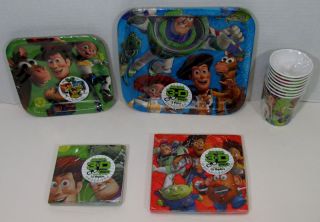 Toy Story Birthday Party Set 8 Dinner Dessert Plates Cups 16 Lunch Bev Napkins