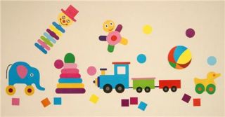 Boys Girls Kid Childrens Child Nursery Bedroom Toy Train Wall Furniture Stickers