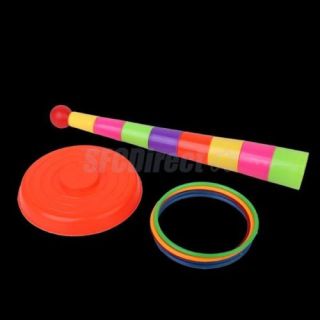 Set of Colorful Detachable Plastic Ring Toss Toy for Children Educational Game