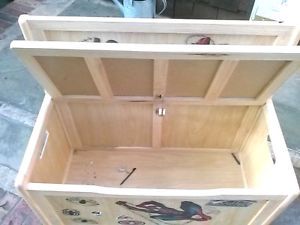 Large Spiderman Toy Box Chest Bench Wood Wooden Furniture Childrens
