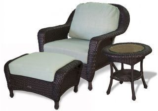 3 PC Tortuga Outdoor Patio Furniture Lexington Tortoise Wicker Club Chair Set