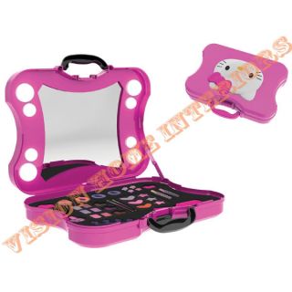 Hello Kitty Cosmetic Vanity Case Make Up Set 3 Kids Girls Play Toy x mas Gift