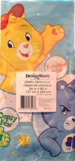 New Care Bears Birthday Party Plastic Tablecover Table Cloth 54 inch x 96 Inch