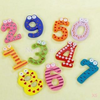 5X A Z 26 Letters Alphabet Wooden Fridge Magnet Carton Education Toy Memo Pin