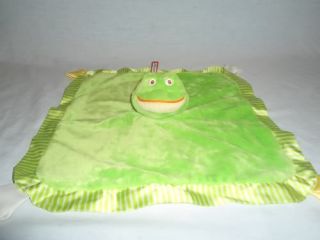 Douglas Cuddle Toys Plush Green Frog Security Blanket Nunu Baby Infant Lovey