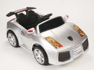 Silver Lambo Kids 12V Ride on RC Car Remote Control Electric Power Wheels 