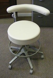 Marus Dental Doe Assistant's Stool Ultraleather Chair Beige Off White Cream