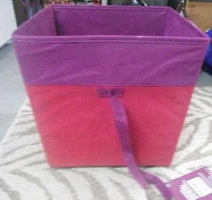 Hot Pink and Purple Toy or Storage Bin on Wheels with Handles Brand New