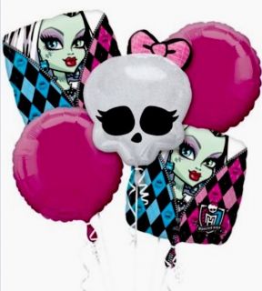 Monster High Skullette Zebra Giant Balloon Bouquet Birthday Party Decorations