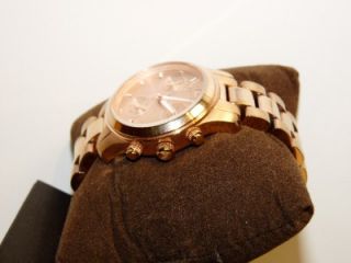 Preowned Michael Kors Rose Gold Runway Chronograph Quartz Watch MK5430 $225