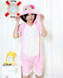 Adult Cotton Short Sleeve Unisex Anime KIGURUMI Pajamas Cosplay Costume Dress