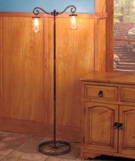 New Country Chic Rustic Antique Look Mason Jar Floor or Table Lamp Wall Sconce