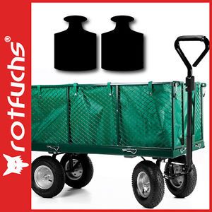 XXL Garden Trolley Heavy Duty Utility Cart Wagon Truck Wheelbarrow Cart Dump New