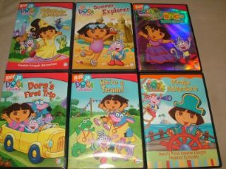 6 Nick Jr Dora Explorer Kids Children Family DVD Movie Lot First Trip Dance More