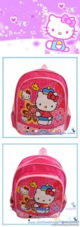 Disney Cute Hello Kitty Girls Kids Childs Plush Preschool Backpack School Bag