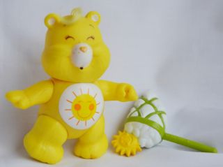 Funshine Bear Vintage Poseable 3" Figure Complete Care Bear Toy Kenner 1A