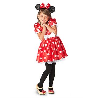 Disney Parks Authentic Minnie Mouse Dress Red Polka Dot Girls Costume Size 5 6