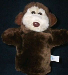 Childrens Zoo Brown Monkey Puppet New Kids Jungle Ape Animal Child Play Hand Toy