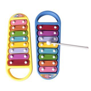Mini Metal 8 Note Xylophone Musical Instrument Toy Baby Kids Educational Wisdom