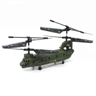 New 3 Channel Dual Rotor RC Helicopter Military Transport Airplane Rechargeable
