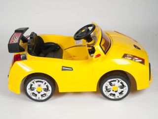 Yellow Lambo Kids Ride on RC Car Remote Control Battery Power Wheels 