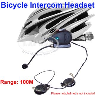 2pcs 100M Motorcycle Bicycle Bike Helmet Bluetooth Headsets Intercom Talk FM BT