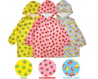 New Kids Children Boys Grils Raincoat Rainwear Rain Poncho Rain Coat Three Color