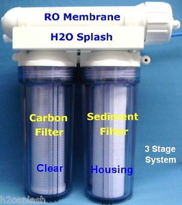 Reverse Osmosis System 100 150 GPD Clear Housings Ro Drink Water Filter USA