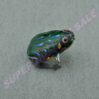 Lovely Wind Up Jumping Frog Clockwork Toy Collectable Kids Baby Children Gift