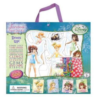 Disney Princess Tinkerbell Fairies Story Book Paper Doll Kit Dress Up 500 Pcs