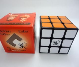 Dayan 50mm V5 Zhanchi Cube 3x3x3 Speed Magic Cube Puzzle Black Free Sticker