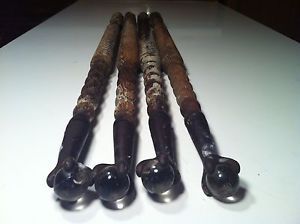 Antique Brass Eagle Claw Glass Ball Furniture Legs for Chair or Table Victorian