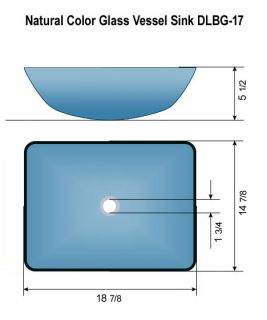 Geometric Grey Square Glass Vessel Sink BG17EY